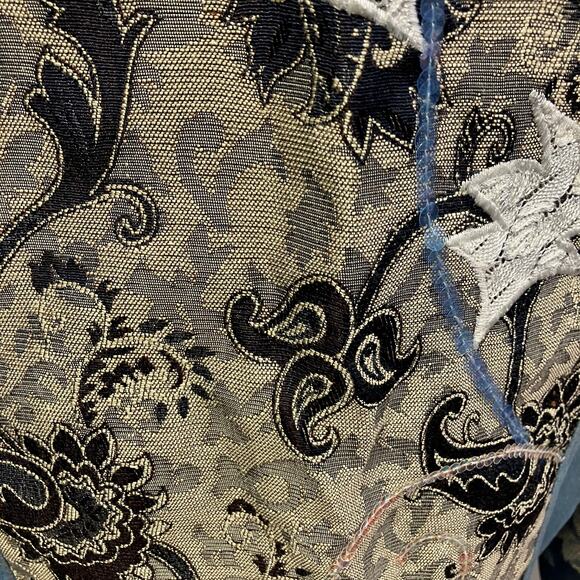 Indigo Moon Womens Medium Jean Tribal Dressy Jacket Embroidery Boho Artsy Spring - Picture 10 of 15